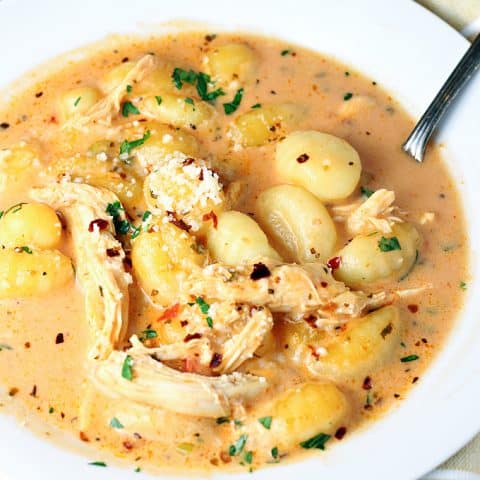 Creamy Tomato Chicken Gnocchi Soup 2WB