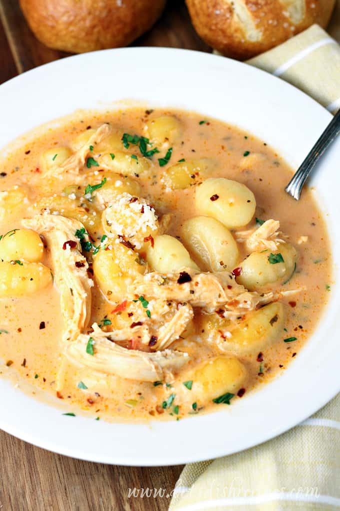 Creamy Tomato Chicken Gnocchi Soup