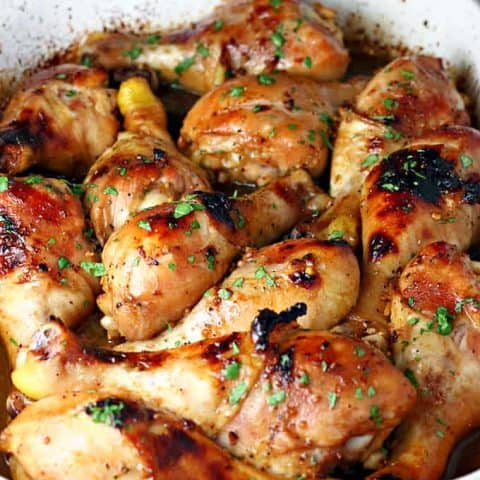 Honey Soy Baked Chicken Drumsticks feature