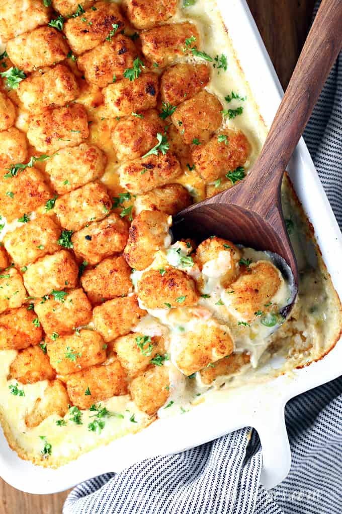 Tater Tot Chicken Pot Pie