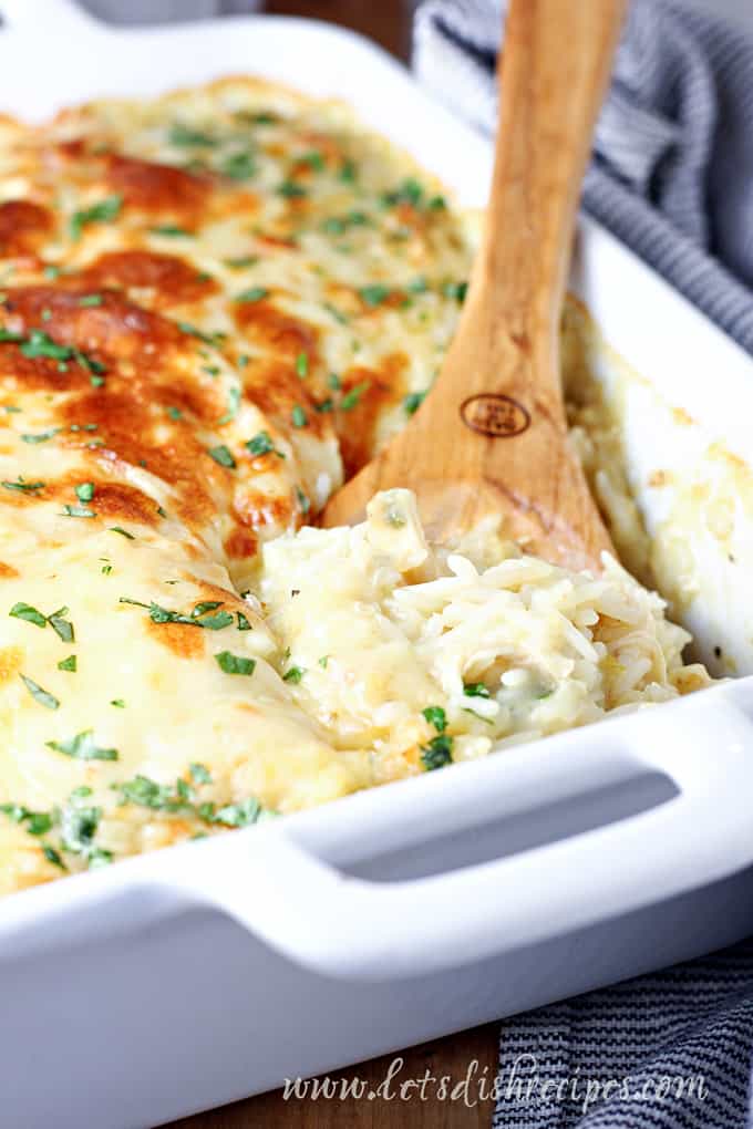 Cheesy Green Chili Chicken and Rice Casserole