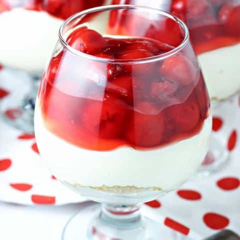 No Bake Cherry Cheesecake Dessert feature