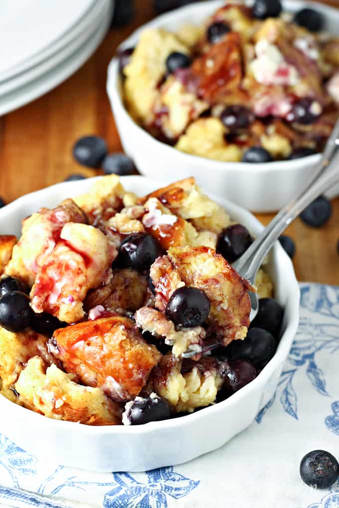 Overnight Slow Cooker Blueberry French Toast