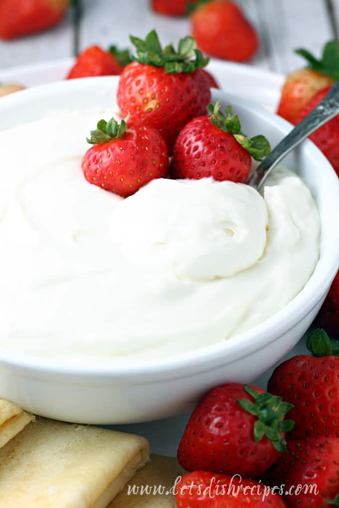 Sweet cream cheese filling for dessert crepes, with strawberries.