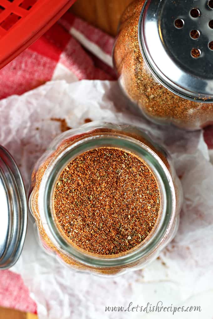 Copycat Red Robin French fry seasoning in glass jar