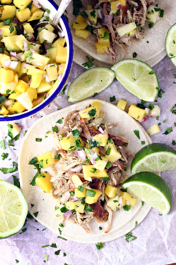 Slow Cooker Cuban Mojo Pork Tacos