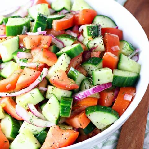 Cucumber Tomato salad feature