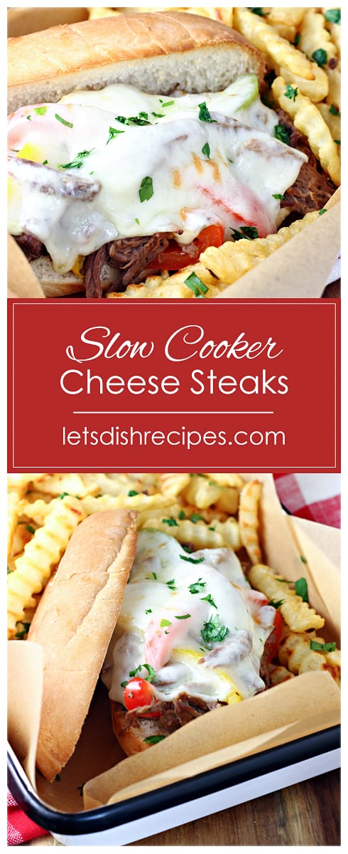 Slow Cooker Cheese Steak Sandwiches