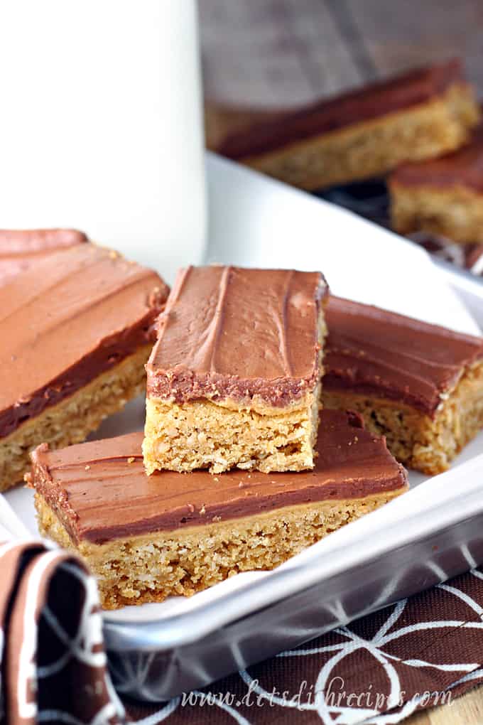 Frosted Peanut Butter Cookie Bars