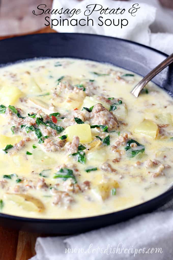 Sausage Potato and Spinach Soup