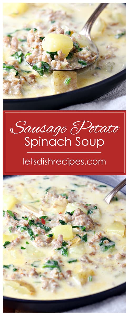 Sausage Potato and Spinach Soup