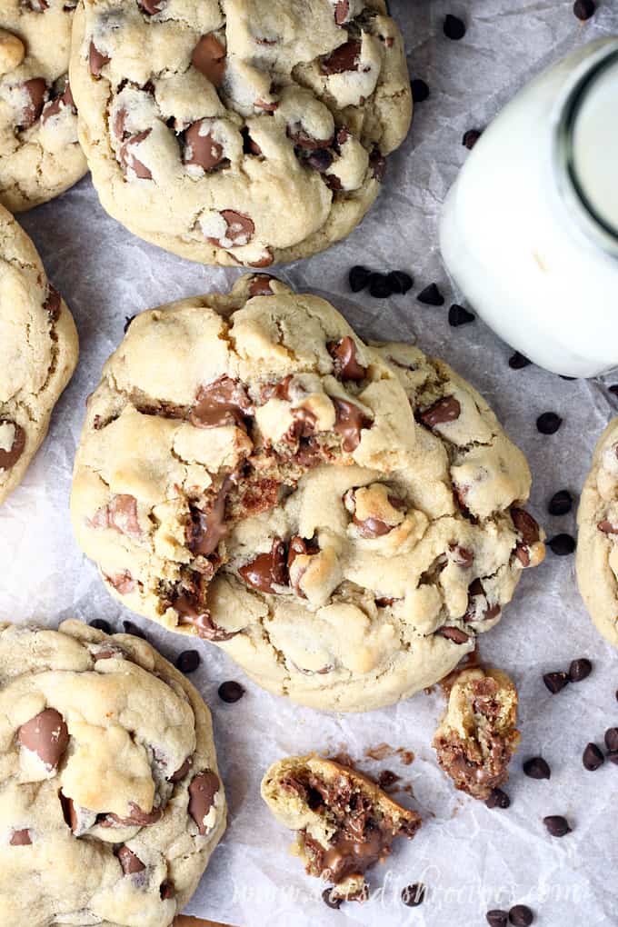 Truffle Stuffed Chocolate Chip Cookies