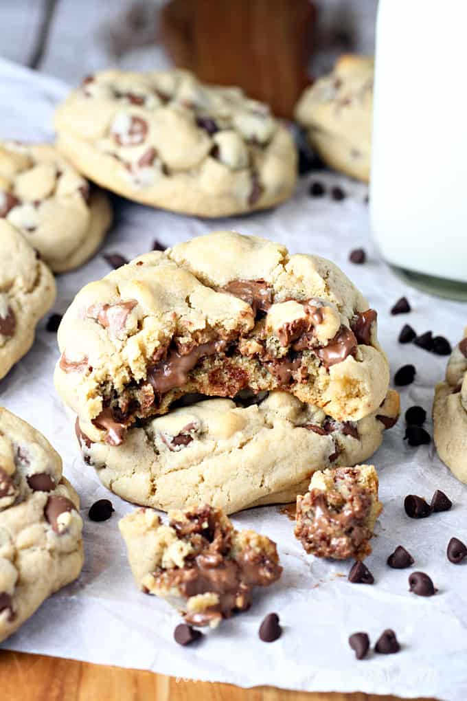 Truffle Stuffed Chocolate Chip Cookies