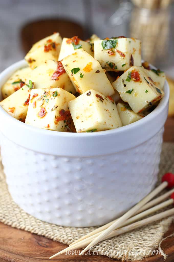 Marinated Mozzarella Cubes