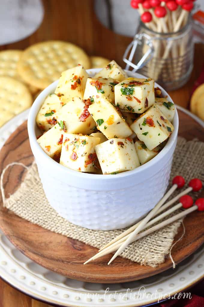 Marinated Mozzarella Cubes