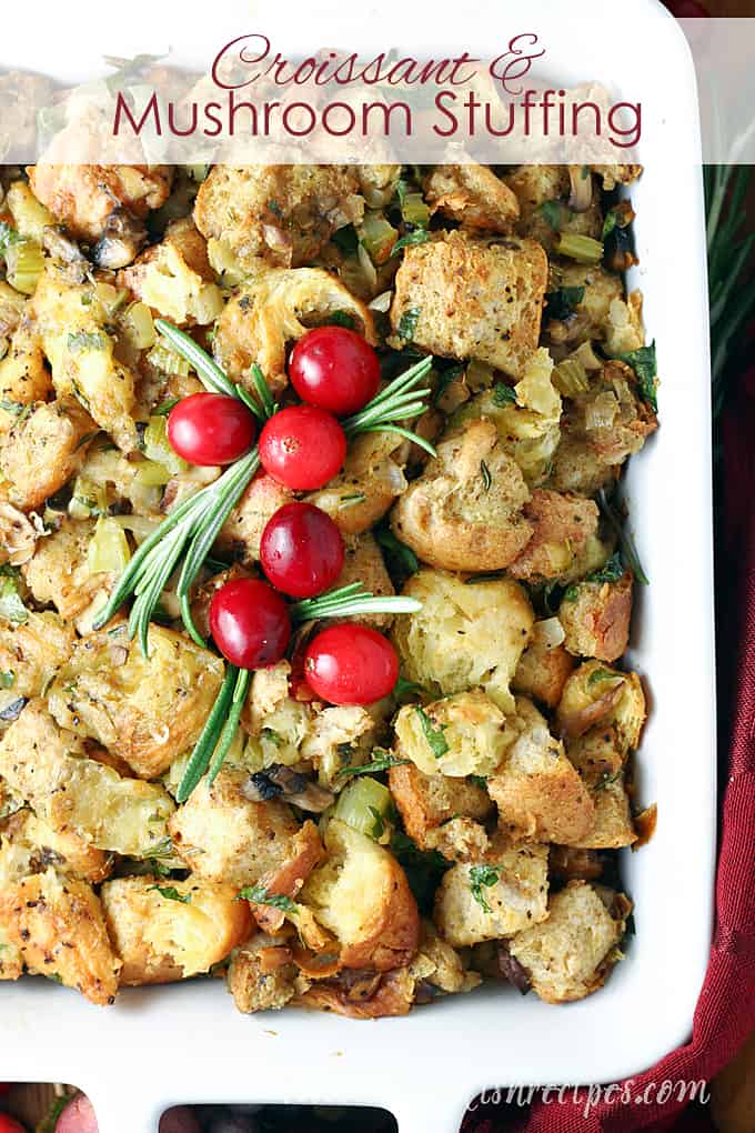 Croissant and Mushroom Stuffing