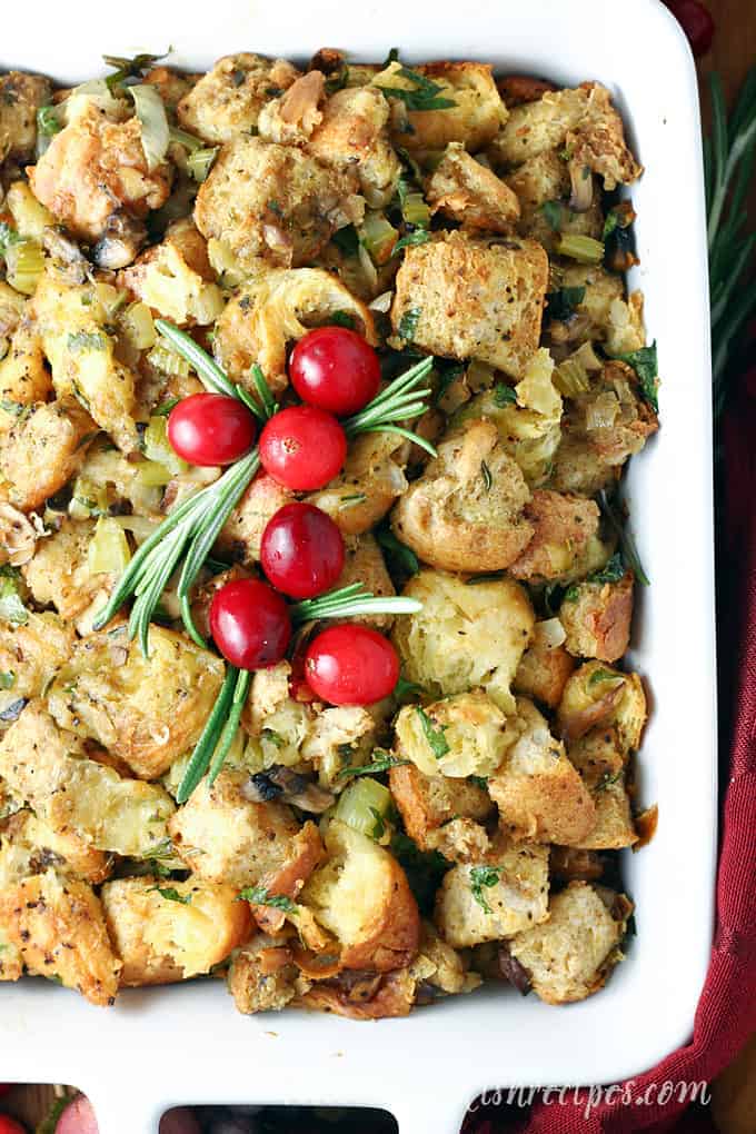 Croissant and Mushroom Stuffing