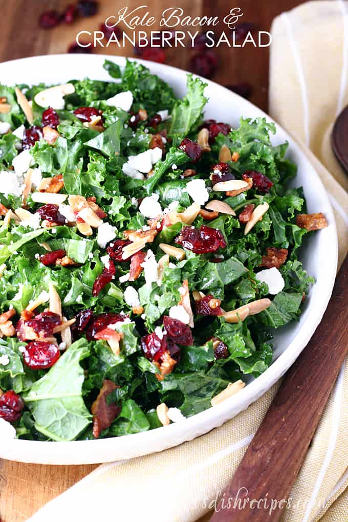 Kale Bacon and Cranberry Salad