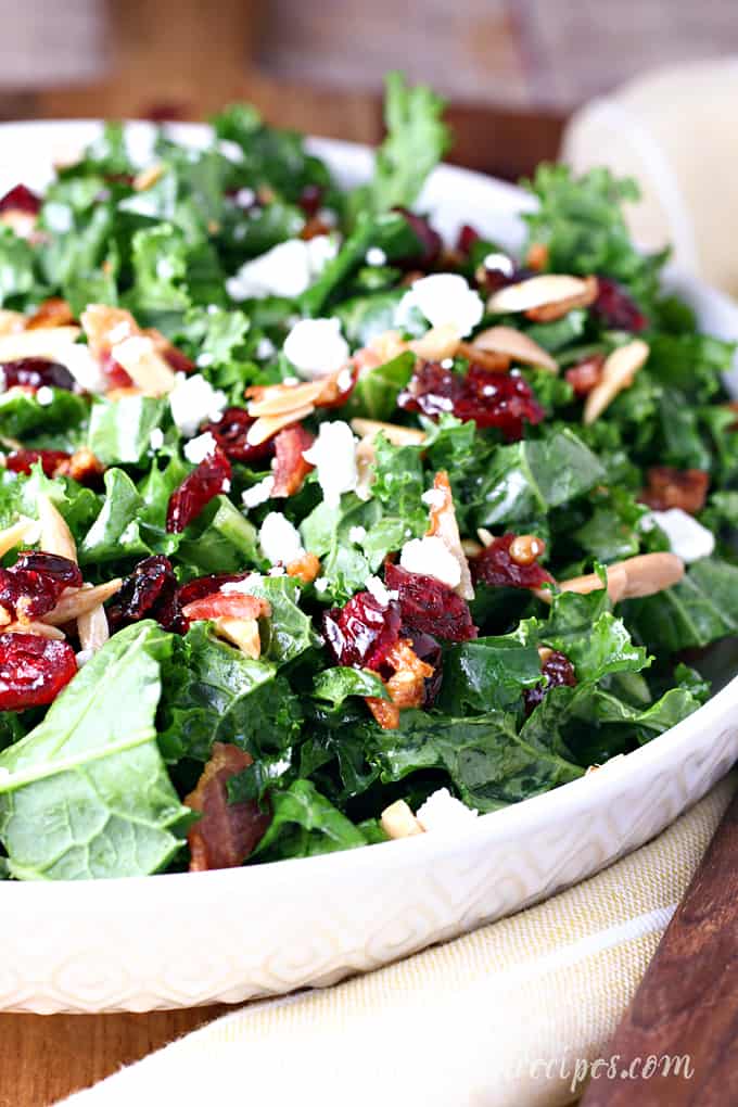 Kale Bacon and Cranberry Salad