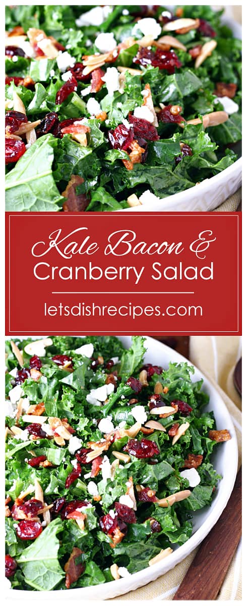 Kale Bacon and Cranberry Salad