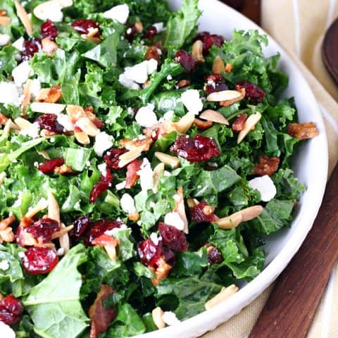 Kale Bacon and Cranberry Salad feature