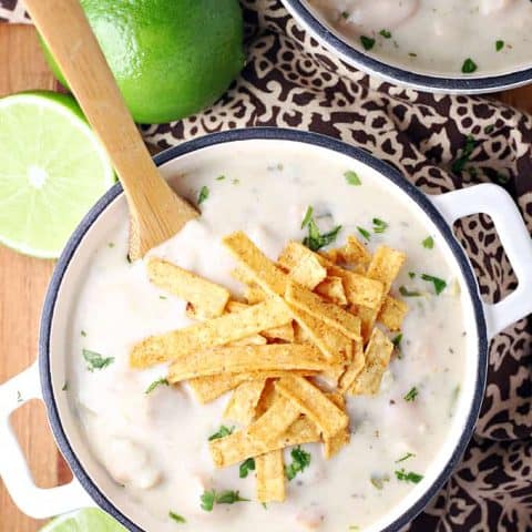 Slow Cooker White Turkey Chili feature