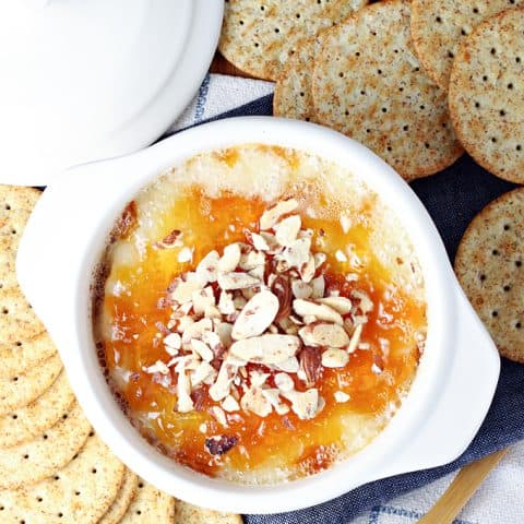 Apricot Almond Baked Brie feature