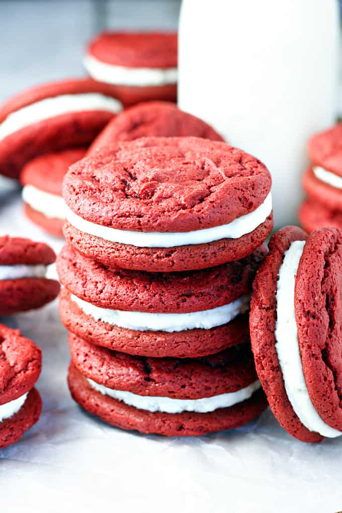 Red Velvet Sandwich Cookies