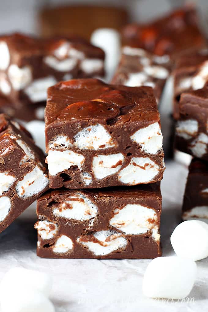 Three Ingredient Marshmallow Fudge