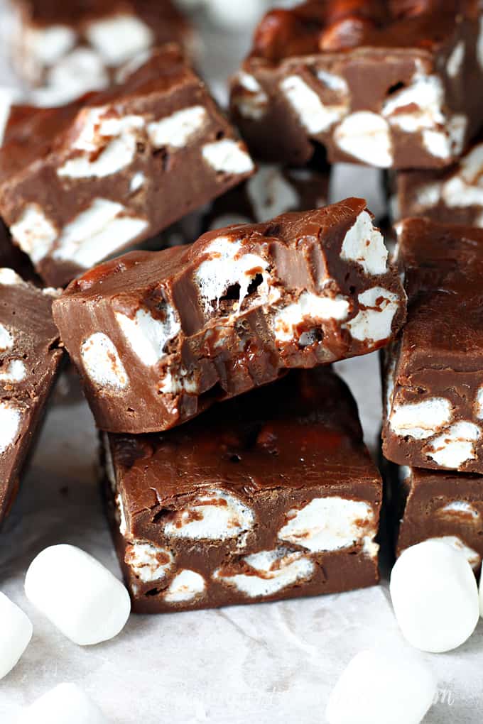 Three Ingredient Marshmallow Fudge