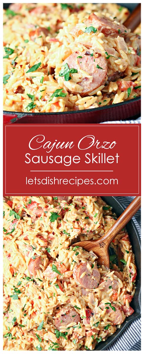 Cajun Orzo Sausage Skillet