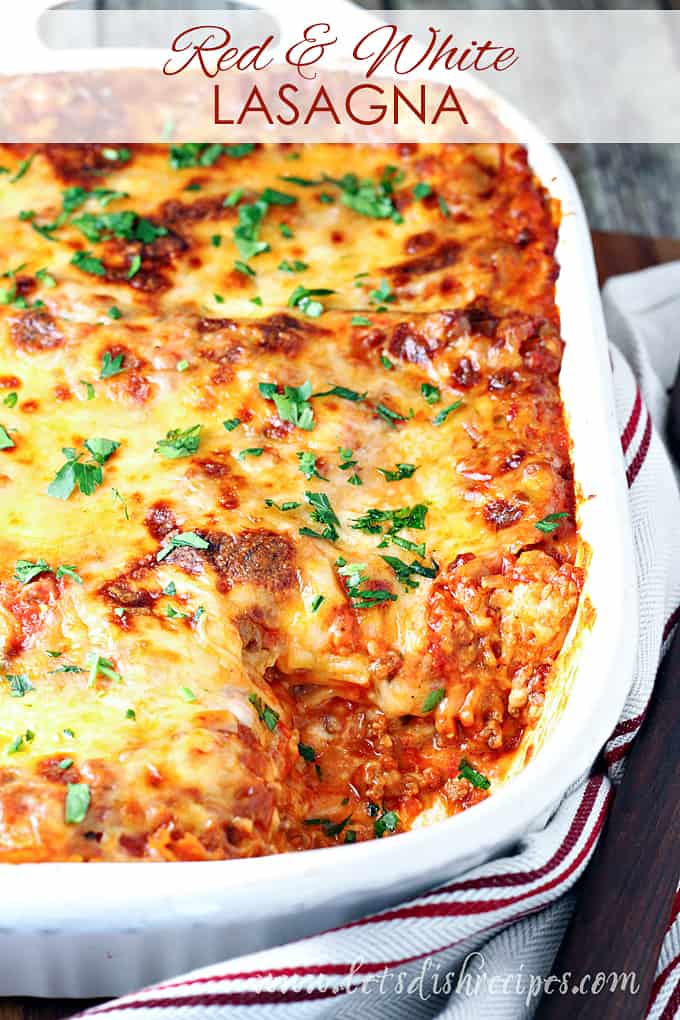 Red and White Lasagna