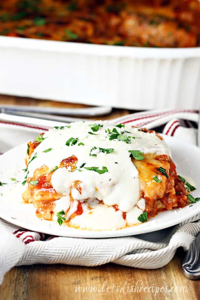 Red and White Lasagna