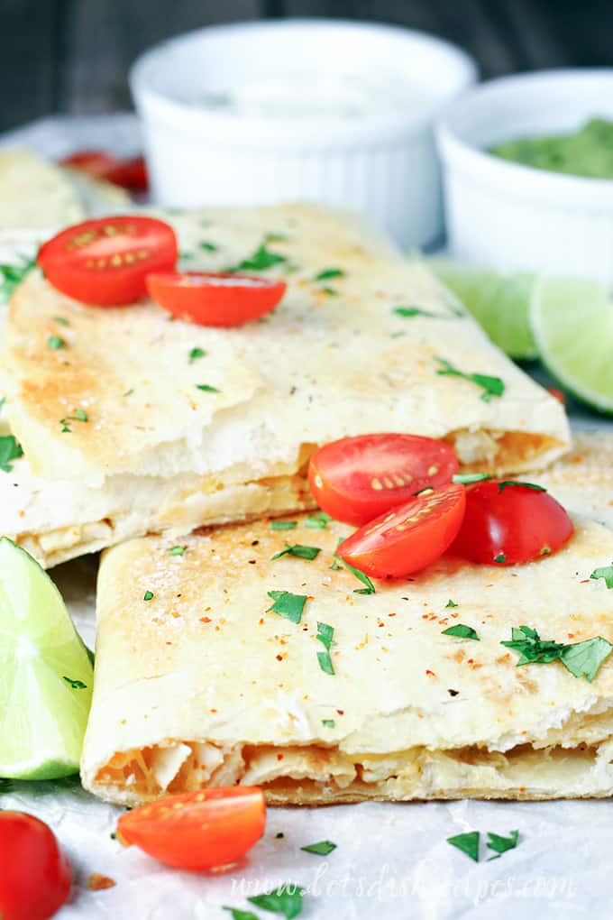 Sheet Pan Chicken Quesadillas