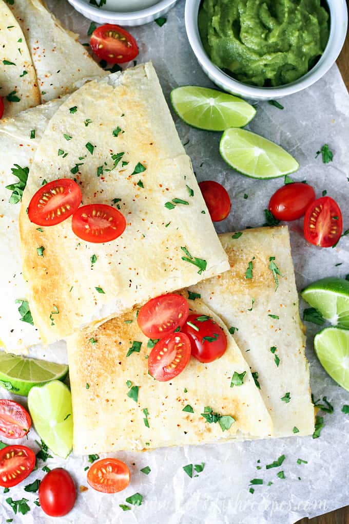 Sheet Pan Chicken Quesadillas