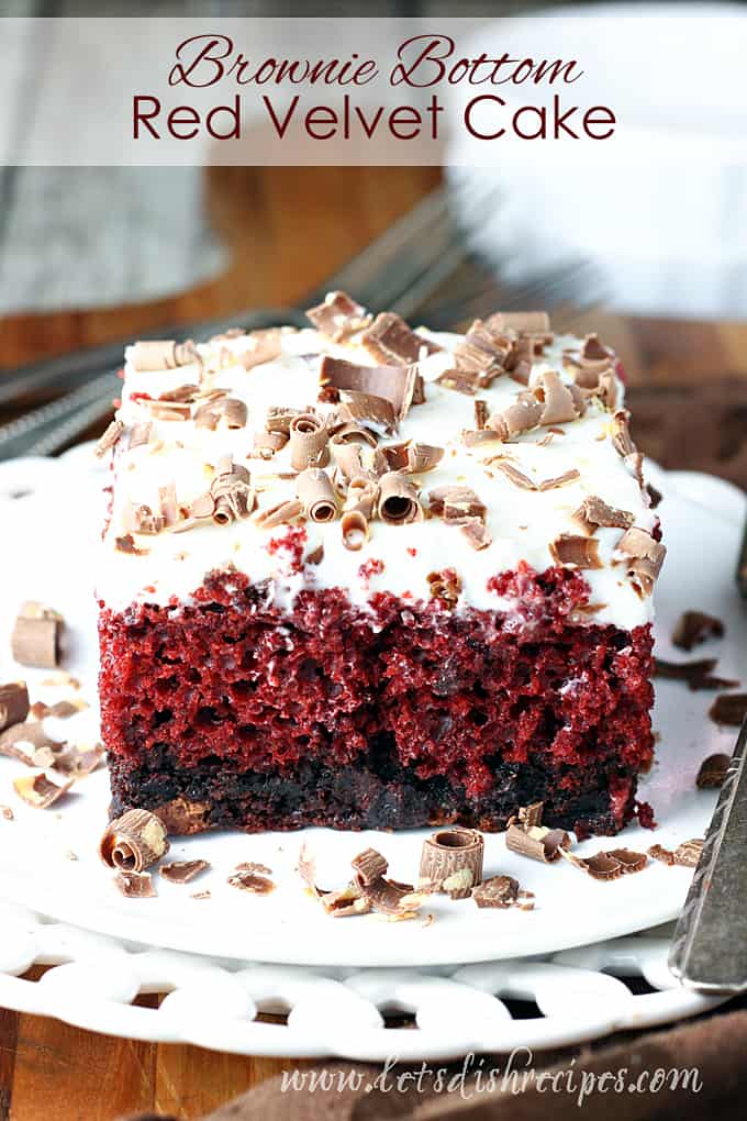 Brownie Bottom Red Velvet Cake