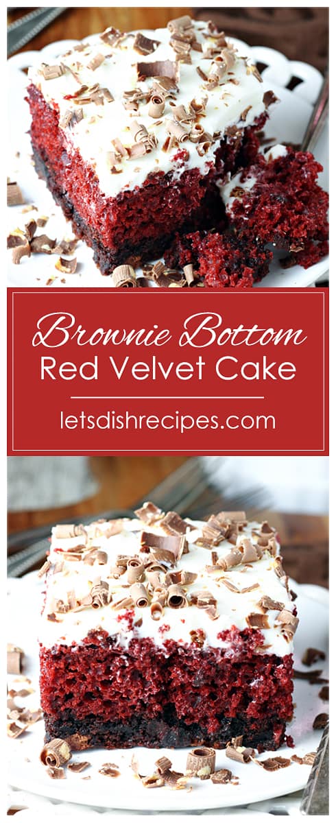 Brownie Bottom Red Velvet Cake