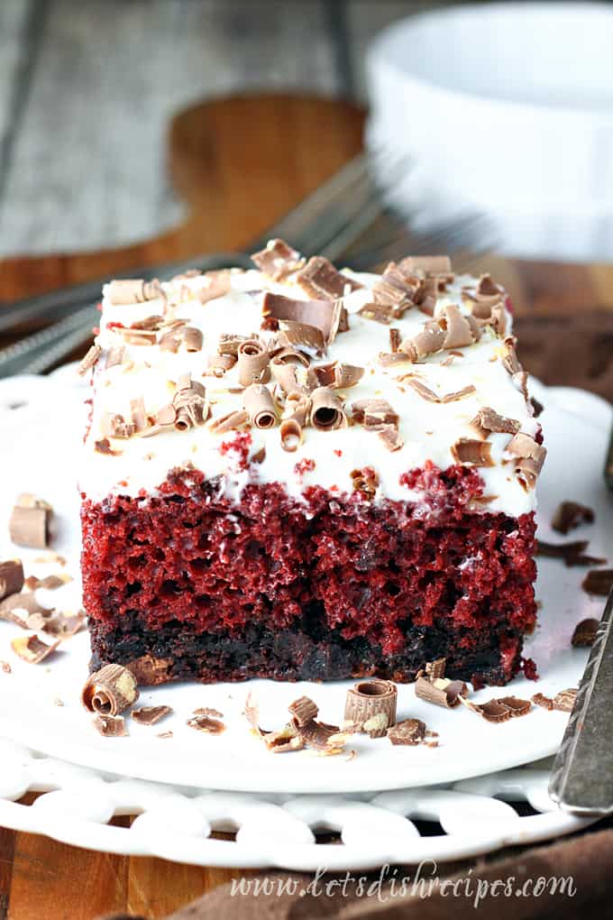 Brownie Bottom Red Velvet Cake