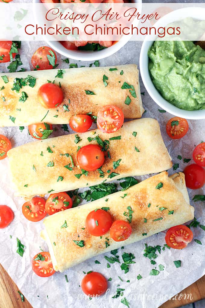 Crispy Air Fryer Chicken Chimichangas