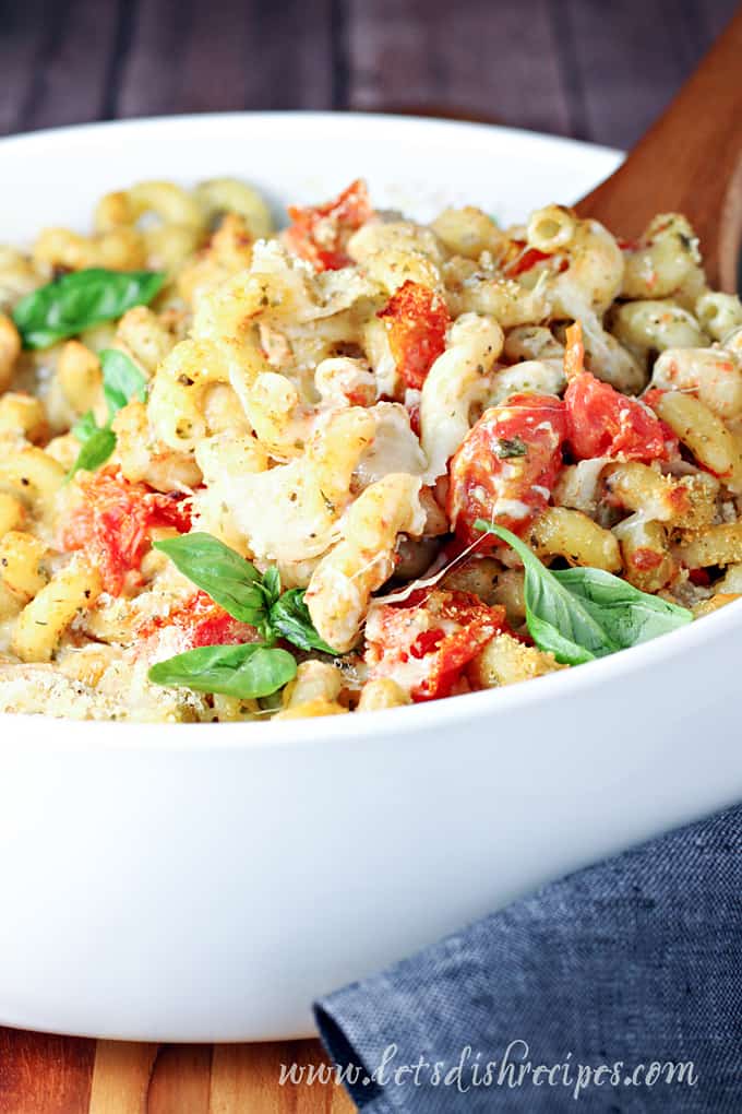 Baked Pesto Pasta with Tomatoes