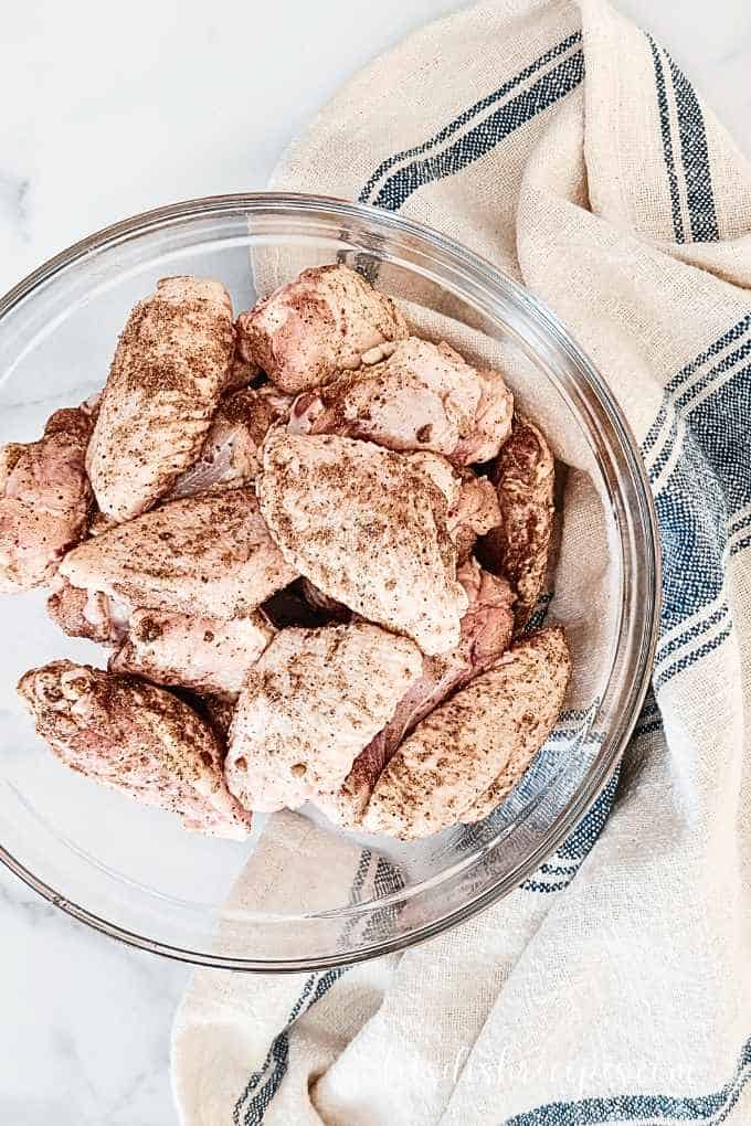 Chicken wings before cooking.