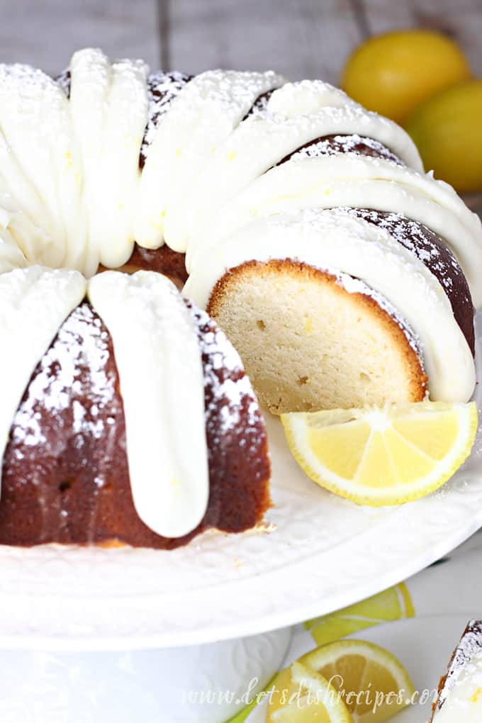 Italian Lemon Pound Cake with Lemon Cream Cheese Frosting