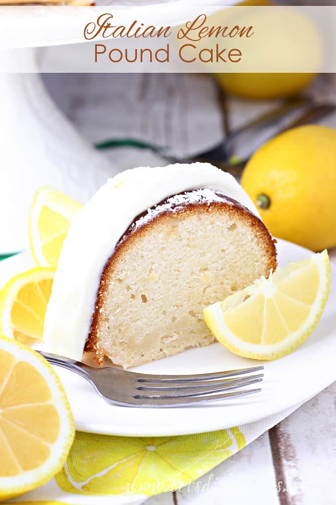 Italian Lemon Pound Cake with Lemon Cream Cheese Frosting