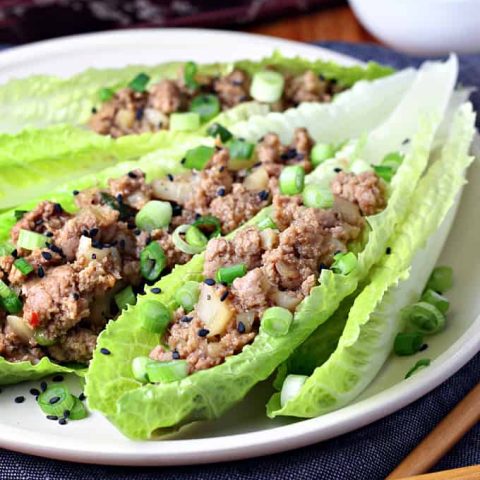 Asian Chicken Lettuce Wraps feature