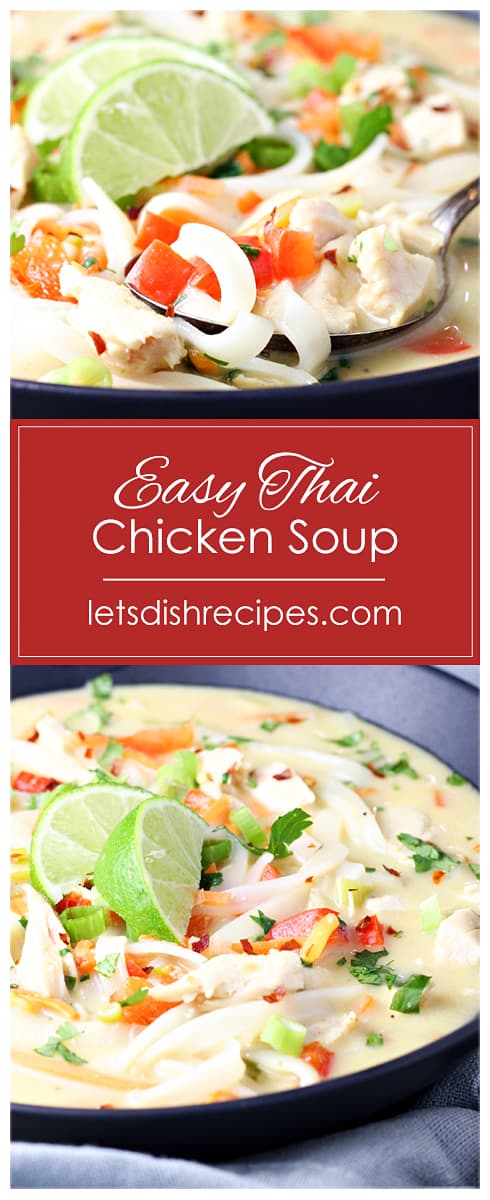 Easy Thai Chicken Noodle Soup