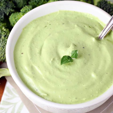 Avocado green Goddess dip feature