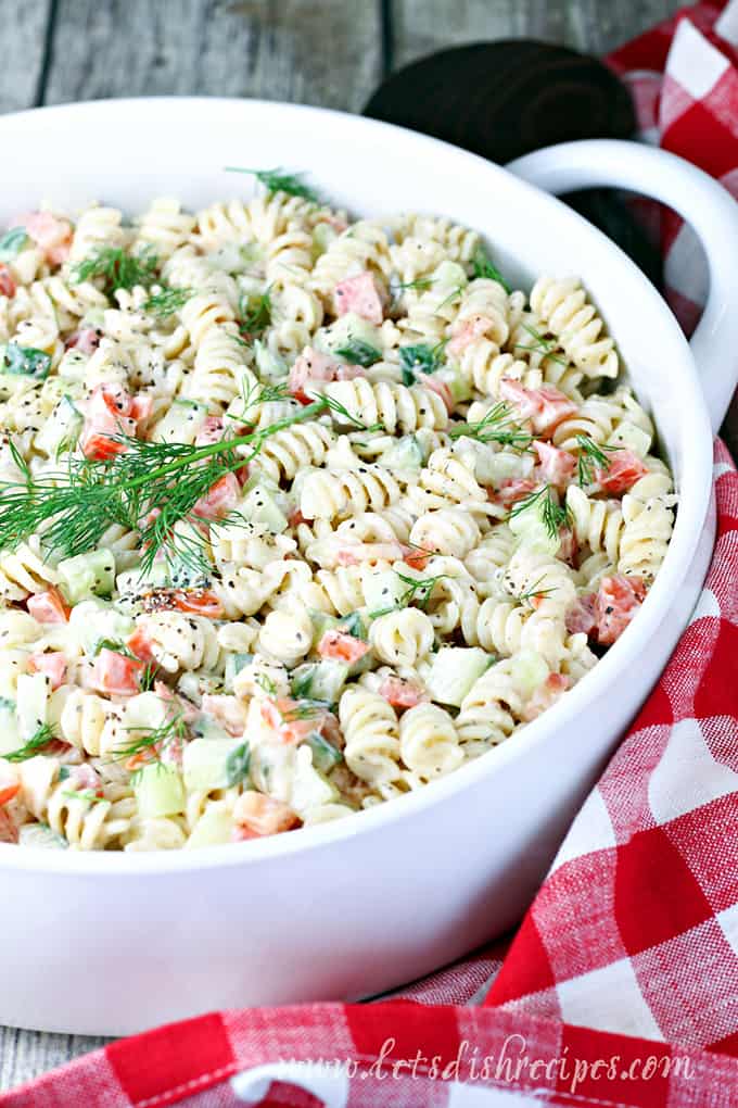 Cucumber Tomato Pasta Salad