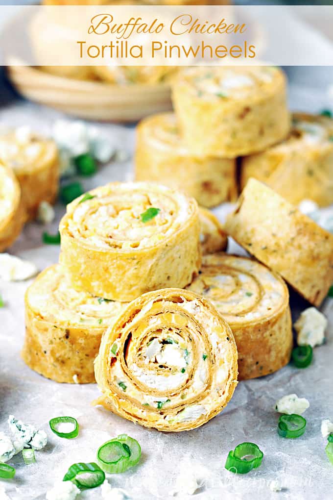 Buffalo Chicken Tortilla Pinwheels