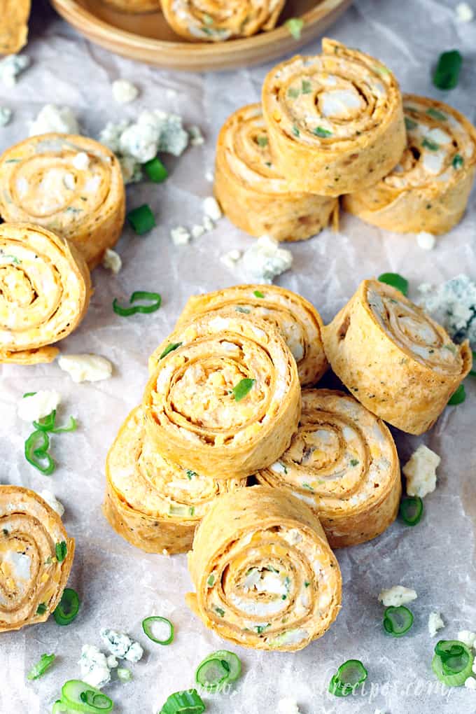 Buffalo Chicken Tortilla Pinwheels