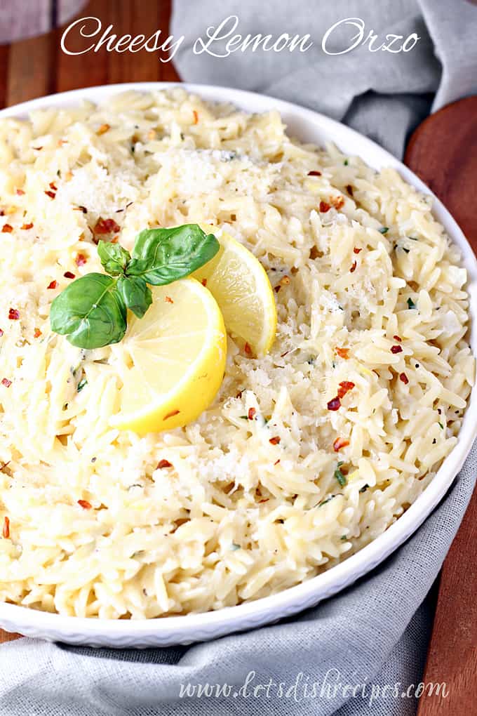 Cheesy Lemon Orzo